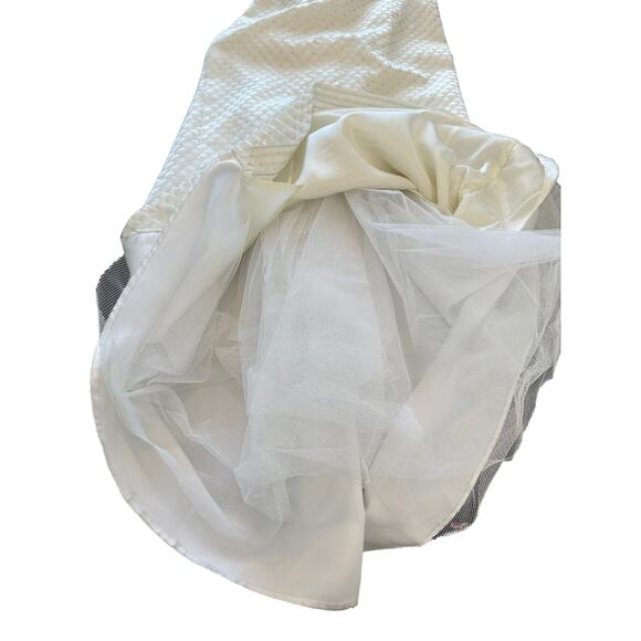 Vintage Gunner Sax Jeweled Mermaid Wedding Dress with Train Size 7/8 - Picture 8 of 13